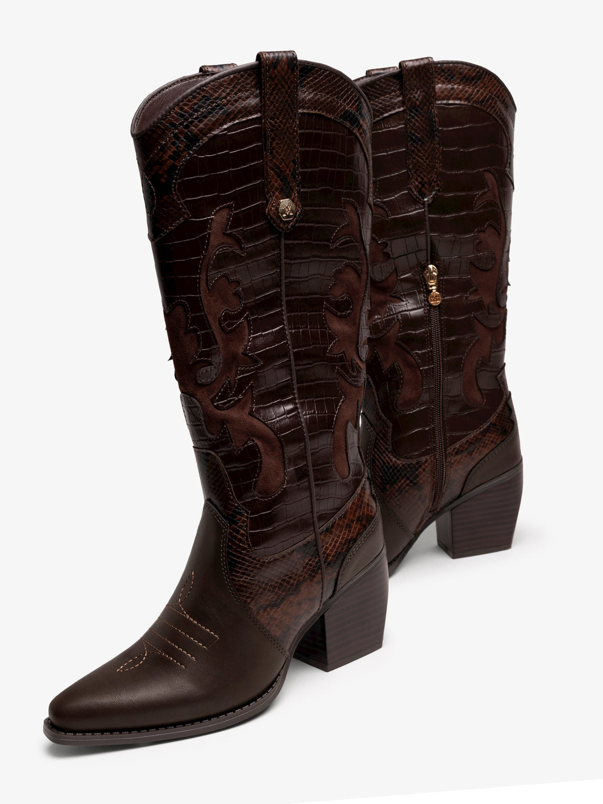 botas de tacón Mujer Botas marron 04