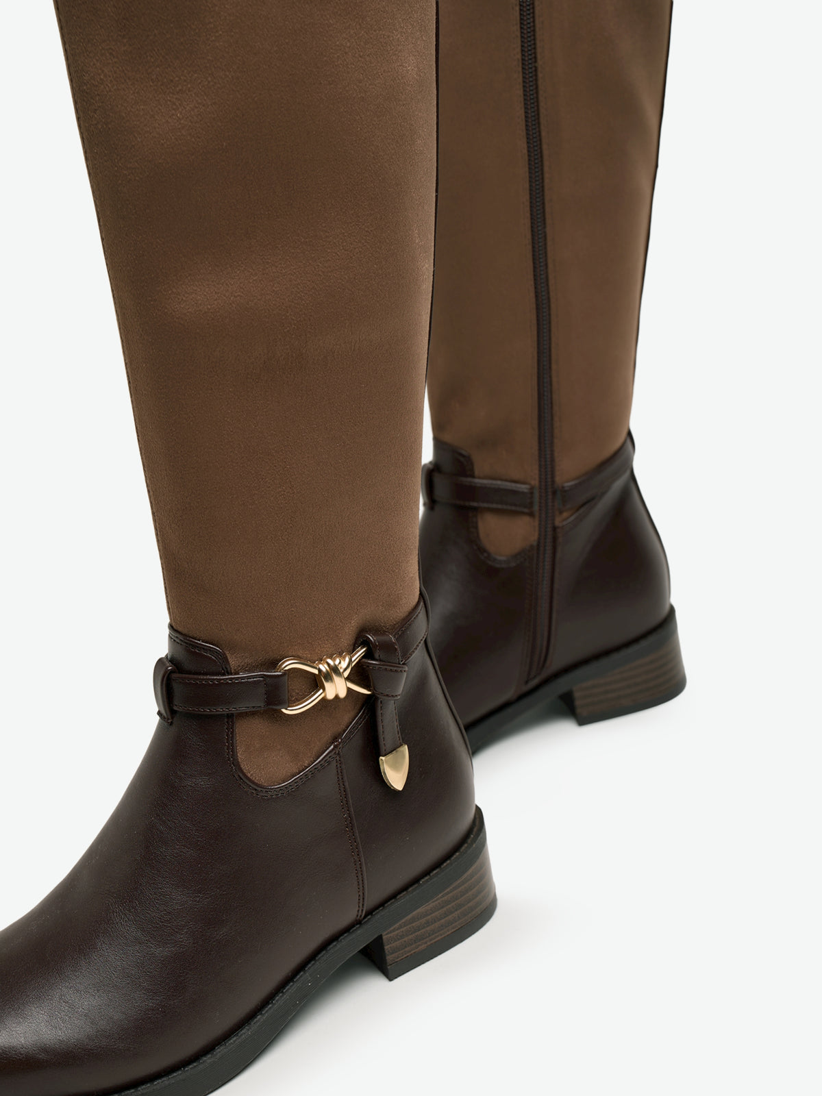 botas planas Mujer Botas marron 06