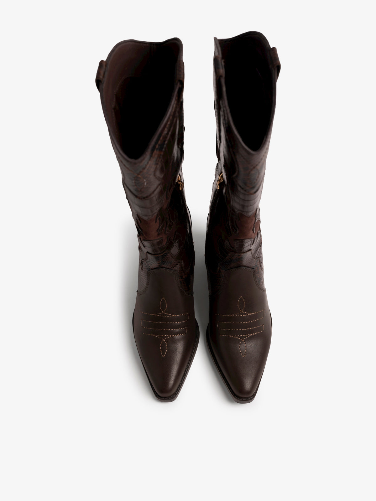 botas de tacón Mujer Botas marron 02