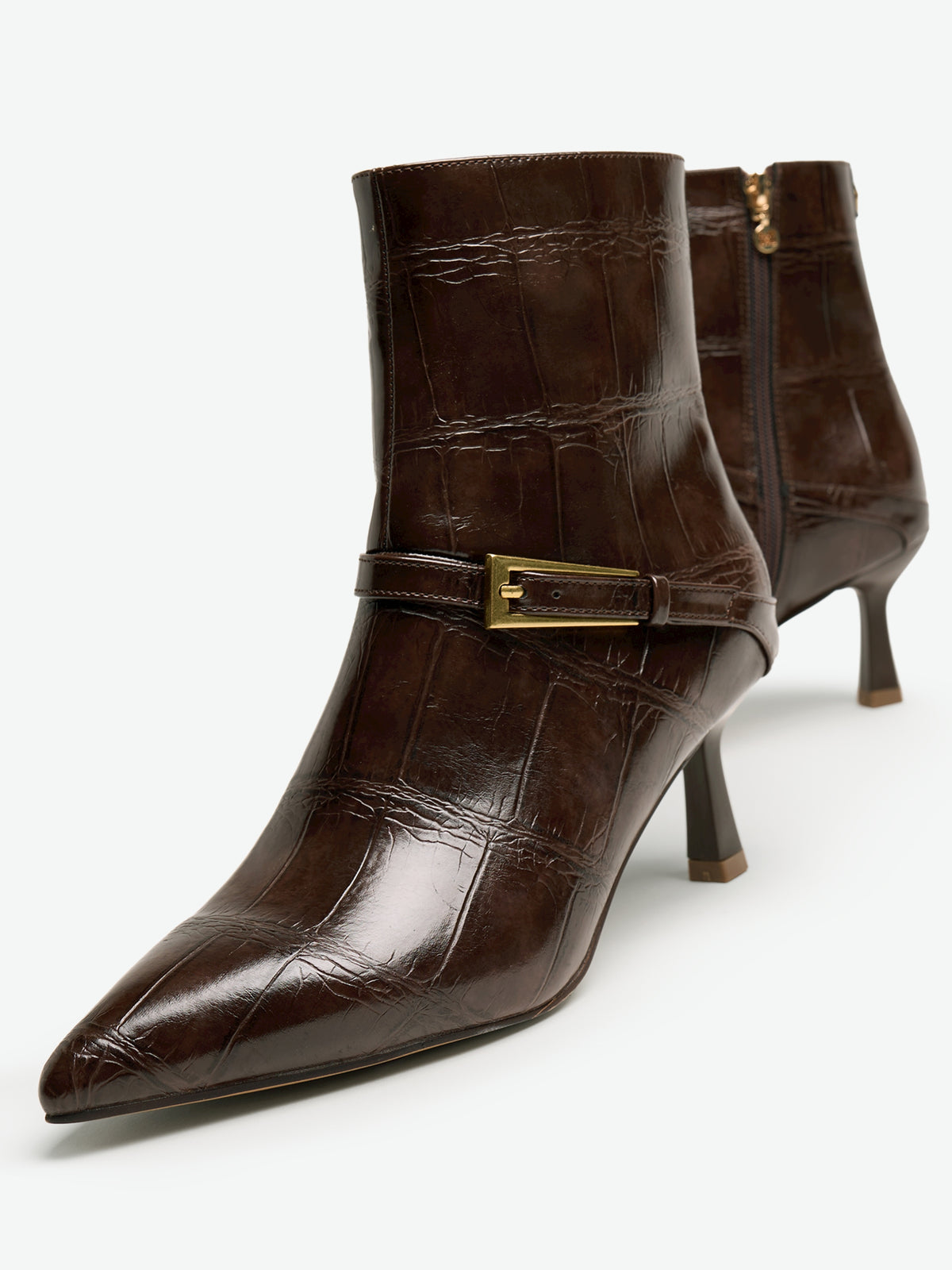 botines de tacón Mujer Botines de tacón marron 04