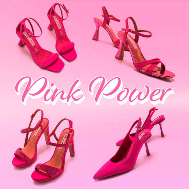 Calzado y complementos de color rosa