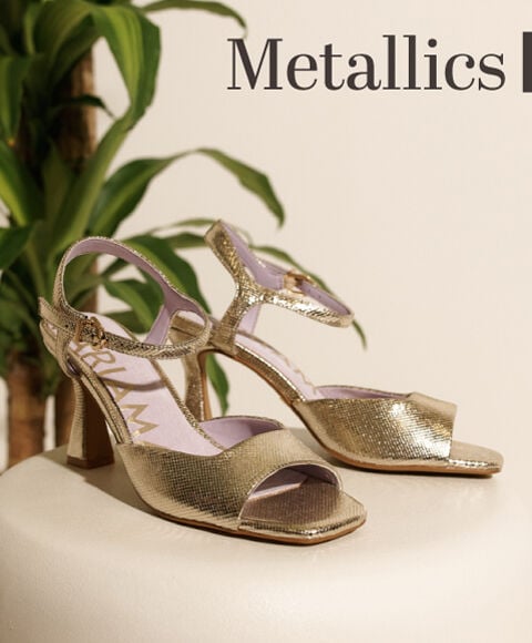 Metallic shoes and accessories Mariamare