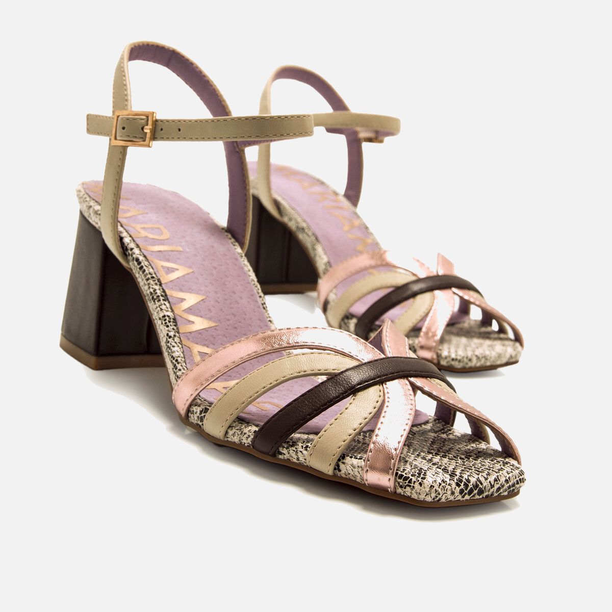 Sandalias de tacon de Mujer modelo WOODIT de MARIAMARE image number 3