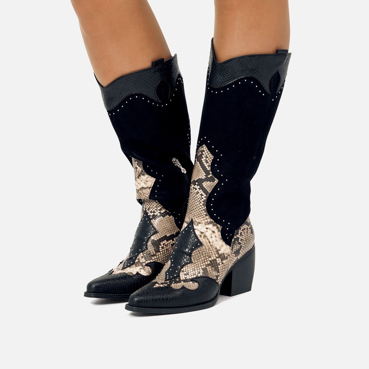 Bottesatalons-Femme-TEXANO-MARIAMARE image number 2 Bottes a talons pour Femme modèle TEXANO de MARIAMARE image number 2